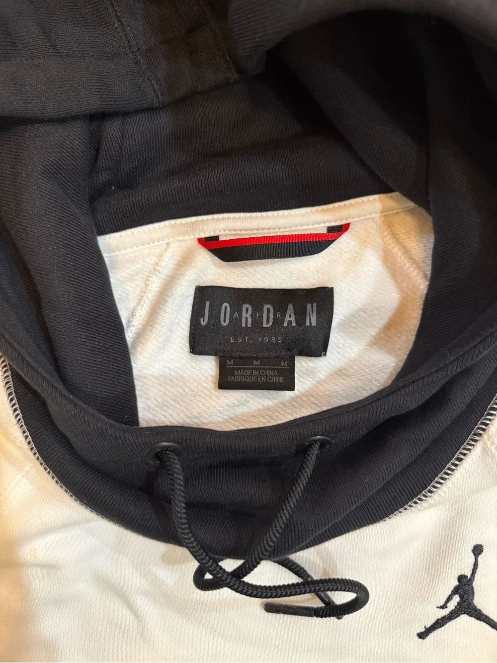 Nike Air Jordan “Greatest” White Black Hooded Men’s Medium Jacket Hoodie
